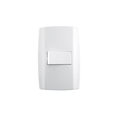 Interruptor 4x2 1 Tecla Simples Horizontal 10A Slim Branco - Ref.80173 - ILUMI