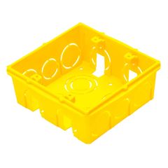 Caixa de Embutir 4x4 quadrada Amarelo - Ref. 57500/042 - TRAMONTINA
