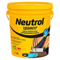 Tinta Betum 18 Litros Neutrol Acqua Base Água - Ref.112118 - VEDACIT