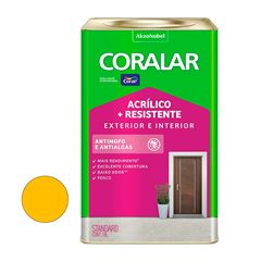 Tinta Acrílica Fosca 18L Coralar mais Resistente Amarelo Frevo CORAL / REF. 5207258