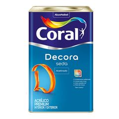 Tinta Acrílica Acetinado Decora Seda 18L Branco CORAL/ REF. 5229669