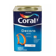 Tinta Acrílica Acetinado Decora Seda 18L Branco Gelo CORAL/ REF. 5229670