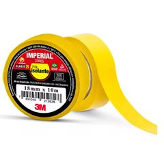 Fita Isolante 18mmx10m Imperial Amarela - Ref. HB004297949 - 3M