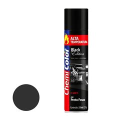Tinta Spray Alta Temperatura 350ml Preto Fosco CHEMICOLOR / REF. 0680098
