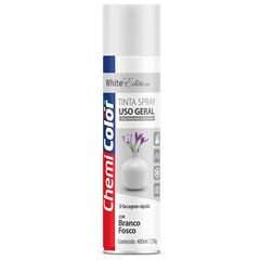 Tinta Spray Uso Geral 400ml Branco Fosco CHEMICOLOR / REF. 0680123