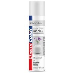 Tinta Spray Uso Geral 400ml Branco Fosco CHEMICOLOR / REF. 0680123
