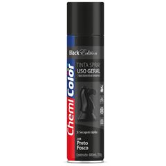 Tinta Spray Uso Geral 400ml Preto Fosco CHEMICOLOR / REF. 0680096