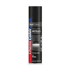 Tinta Spray Metálica 400ml  Preto - Ref. 680104 - CHEMICOLOR