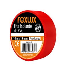 Fita Isolante 19mm x 10m Vermelho - Ref. 10.17 - FOXLUX