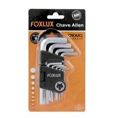 Kit Chave Allen Aço com 9 Peças T1,5AT10 - Ref. 47.26 - FOXLUX