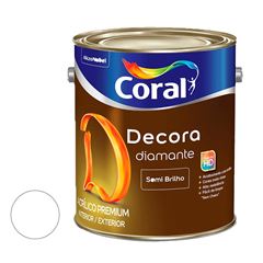 Tinta Acrílica Semibrilho Decora Diamante 3,6L Branco CORAL/ REF. 5239390