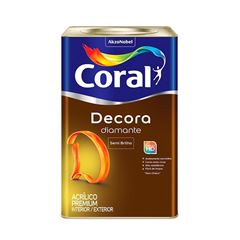 Tinta Acrílica Semibrilho Decora Diamante 18L Branco CORAL/ REF. 5239355