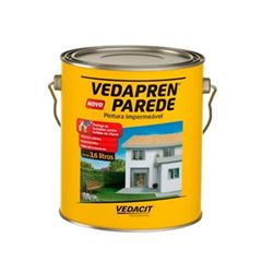 Impermeabilizante Acrílico 3,6 Litros Vedapren Parede Branco -  Ref.121863 - VEDACIT