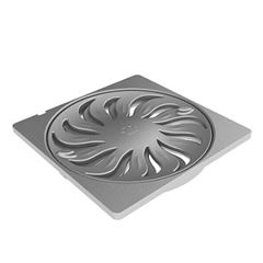 Grelha PVC 100mm Abre/Fecha Quadrada Titânio - Ref.27501516 - TIGRE