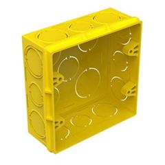 Caixa Luz PVC 4x4 Quadrada Amarela - Ref. 689035 - PIAL