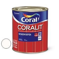 Tinta Esmalte Brilhante Coralit Secagem Rápida Branco 900ml - Ref. 5202922 - CORAL 