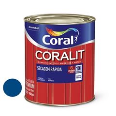 Tinta Esmalte Brilhante Coralit Secagem Rápida Azul Del Rey 900ml - Ref. 5202943 - CORAL 