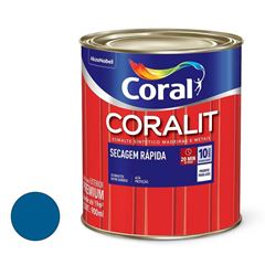 Tinta Esmalte Sintético Brilhante Coralit Secagem Rápida 900ML Azul França CORAL/ REF. 5202948