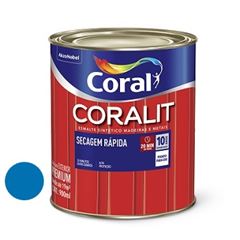 Tinta Esmalte Brilhante Coralit Secagem Rápida Azul França 900ml - Ref. 5202948 - CORAL 