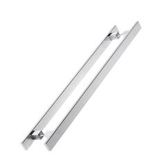 Puxador Inox 400MM Retangular Polida 304 - Ref.76041 - STAM