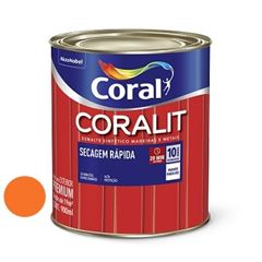 Tinta Esmalte Brilhante Coralit Secagem Rápida Laranja 900ml - Ref. 5202953 - CORAL 