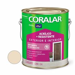 Tinta Acrílica Fosca 3,6L Coralar mais Resistente Palha CORAL / REF. 5271593