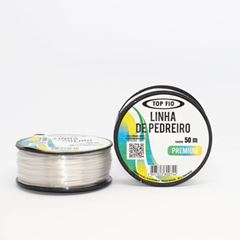 Fio de Nylon Pedreiro 0,9mm x 50m Trançada Branca TOPFIO / REF.6