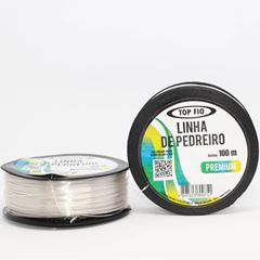 Fio de Nylon Pedreiro 0,9mm x 100m Trançada Branca TOPFIO / REF.7