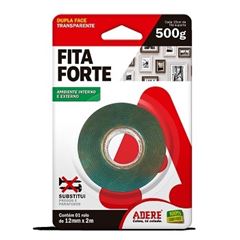 Fita Dupla Face Transparente Fita Forte 24mmx2m ADERE / REF. 28459130119, Distac Distribuidora