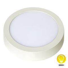 Painel Led de Sobrepor Redondo 12W Bivolt 3000K Branco DILUX / REF. DI48542