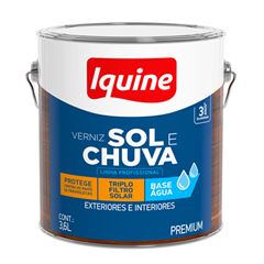 Verniz Brilhante Sol e Chuva Incolor Base Água 3,6 Litros - Ref.278300101R - IQUINE