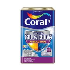 Tinta Base P Acrílica Fosca Proteção Sol e Chuva Acrílico Total 16L CORAL / REF. 5281026