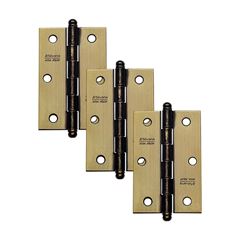 Dobradiça Aço 4 Cartela com 3 880 Ferro Zincado Oxidado Envernizado - Ref.90894 - SILVANA