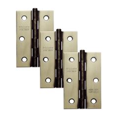 Dobradiça Aço 2.1/2 Cartela com 3 Unidades 850 Ferro Zincado Oxidado Envernizado - Ref.94236 - SILVANA