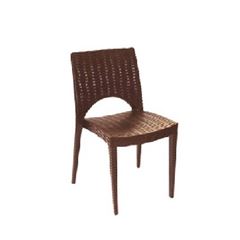 Cadeira em Polipropileno Casabella Rattan Marrom - Ref.006071 - PLASÚTIL