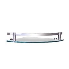 Porta Shampoo em Vidro e Alumínio com 1 Prateleira de Canto 50x10cm - Ref. 24113 - SICMOL