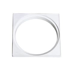 Porta Grelha PVC 150mm Quadrada Branca - Ref.2347 - LUCONI