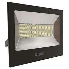Refletor LED 100W Bivolt Branco Frio 6500K Preto - Ref. DI61664 - DILUX