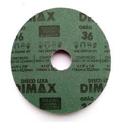 Disco Lixa Grão 36 115x22mm Aço DIMAX / REF. DMX64825