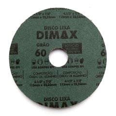 Disco Lixa Grão 60 115x22mm Aço DIMAX / REF. DMX64849