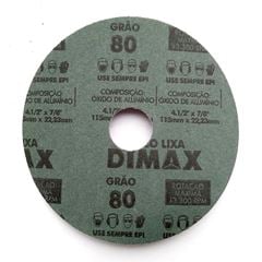 Disco Lixa Grão 80 115x22mm Aço DIMAX / REF. DMX64856