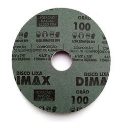 Disco Lixa Grão 100 115x22mm Aço DIMAX / REF. DMX64863