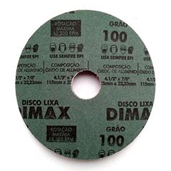 Disco de Lixa Grão 100 Aço 115x22mm - Ref. DMX64863 - DIMAX
