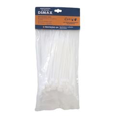 Abraçadeira de Nylon 100x2,5mm Branco com 100 Peças - Ref.DMX65723 - DIMAX
