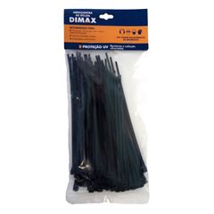 Abraçadeira de Nylon 140x3,6mm 100 Peças Preto DIMAX / REF. DMX65822