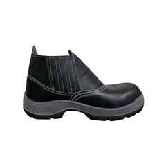 Bota Couro 42 Elástico Biqueira de PVC Bidensidade Preta - Ref.452 - CABRITO DA FLORESTA