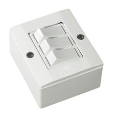 Interruptor Sobrepor 1 Tecla Simples+2 Teclas Paralelo 10A Retangular Milleniun Branco - Ref. 61007 - MECTRONIC