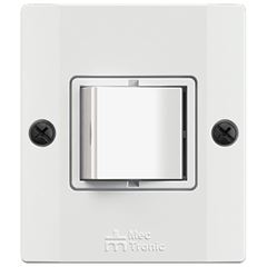 Interruptor Sobrepor 1 Tecla Simples Bipolar 25A Milleniun Retangular Branco - Ref. 61014 - MECTRONIC