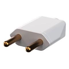 Plug Macho 2P 20A Retangular Branco - Ref.39185 - MECTRONIC