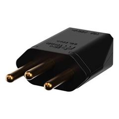 Plug Macho 2P+T 10A Retangular Preto - Ref.39053 -  MECTRONIC